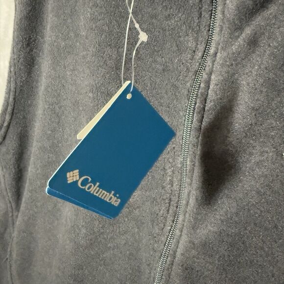 NWT Columbia Men 2XL Steens Mountain Vest Full Zip Charcoal Heather Gray Fleece - Picture 5 of 10